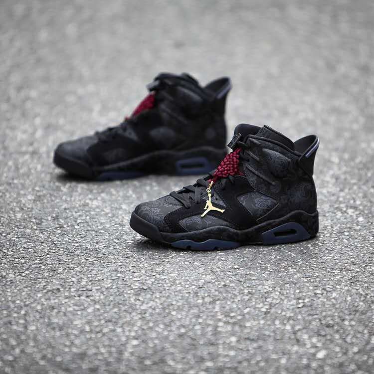 2020 Air Jordan 6 Chinese Festival Carbon Black Red Shoes